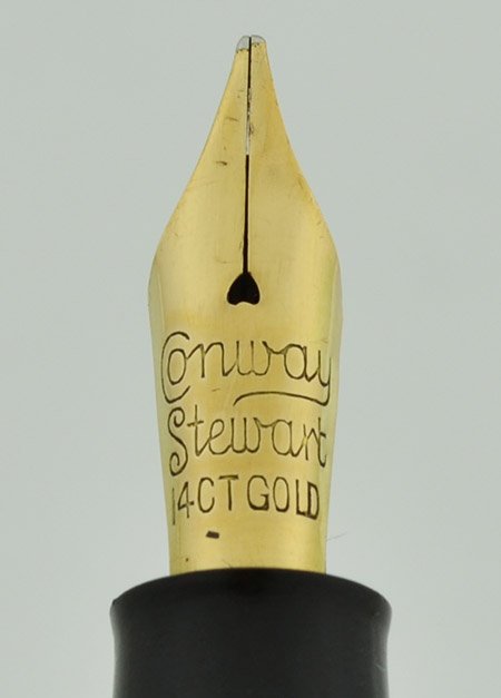 Conway Stewart 84 Fountain Pen - Marbled Green, Medium 14k Nib